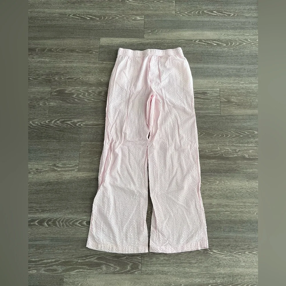 NWOT Hollister Gingham Baggy Seersucker Pants - Picture 2 of 3